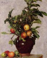Fantin-Latour, Henri - Vase with Apples and Foliage
